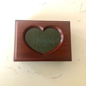 Small wooden jewelry box